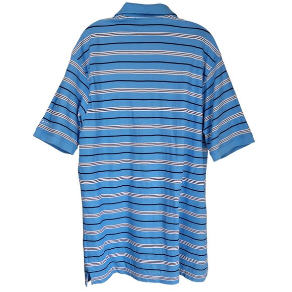 Masters Collections Polo Shirt 60's Two-Ply Pima Cotton Striped Sz L - Picture 3 of 16